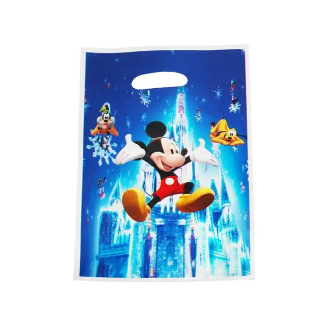 10pcs/lot Mickey Minnie Mouse Star Wars Frozen Toy Story Sofia Princess Winnie Theme Decorate Birthday Party Gifts Loot Bags 12