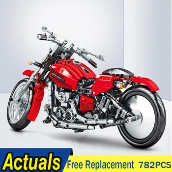

XingBao 701706 Motorcycle MOTO Technic Autocycle Racing Motorbike Vehicle Sets Off Road Model Building Blocks For Kids Toy 782Pc