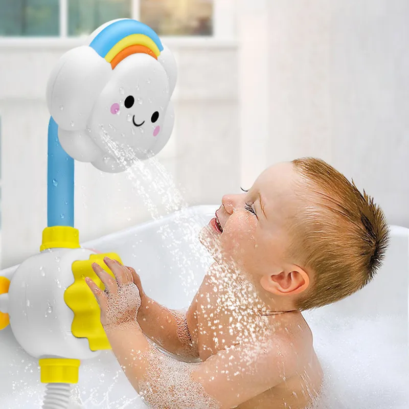 

Bath Toys for Children Baby Water Game Clouds Model Faucet Shower Water Spray Toy for Kids Squirting Sprinkler Bathroom Kid Gift