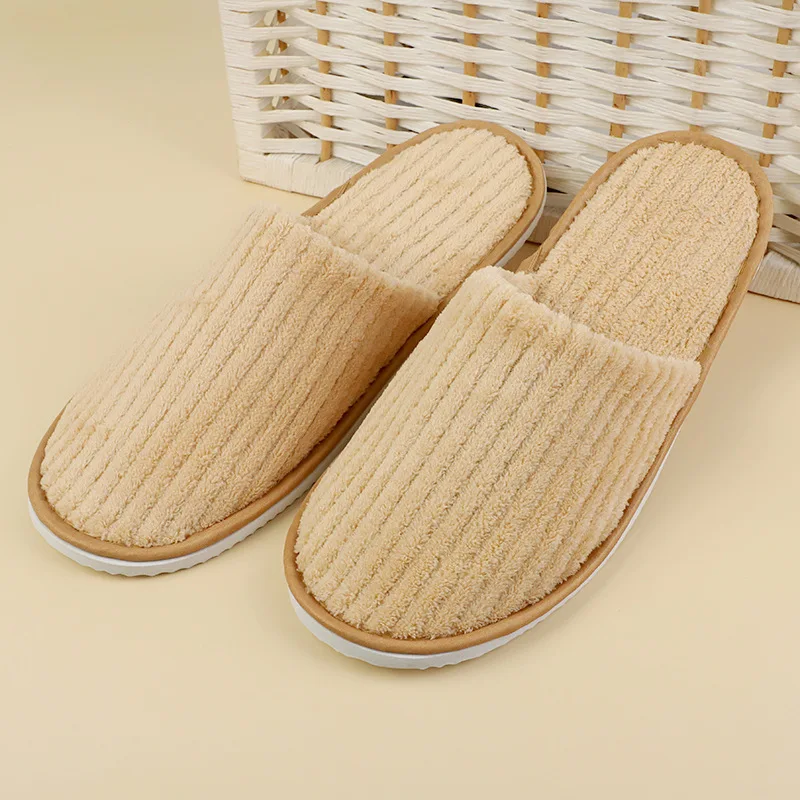 soft indoor slippers 5 Pairs/Lot Mix Colors Men Women Disposable Hotel Slippers Cotton Slides Home Travel SPA Slipper Hospitality Cheap Footwear leather indoor slippers Indoor Slippers