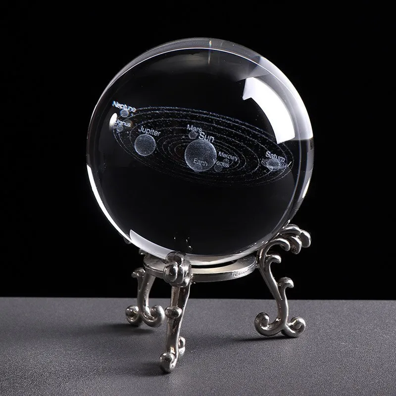 

Laser Engraved Solar System Crystal Ball 3d Miniature Planets Model 6cm Globe Galaxy Miniatures For Birthday Gift Home Decor