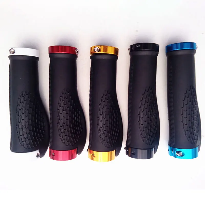 

1 Pair Bicycle Handlebar Grip Cover Anti-slip Lock On Aluminum Alloy Rubber Mountain Bike Handle Bar Parts Cycling Accessories