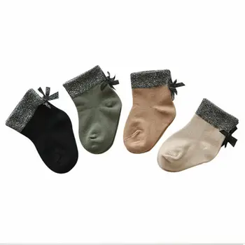 

2020 Children Kids Baby Girl Frilly Tutu Socks Infant Newborn Toddler Ankle Cotton Double Bow Knee High Autumn Winter Socks 0-8Y