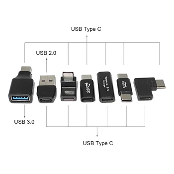 

USB Type C Female To Male USB To Type C Female OTG Connector Adapter USB 3.0 to USB C Cable Mini Adapter Converter