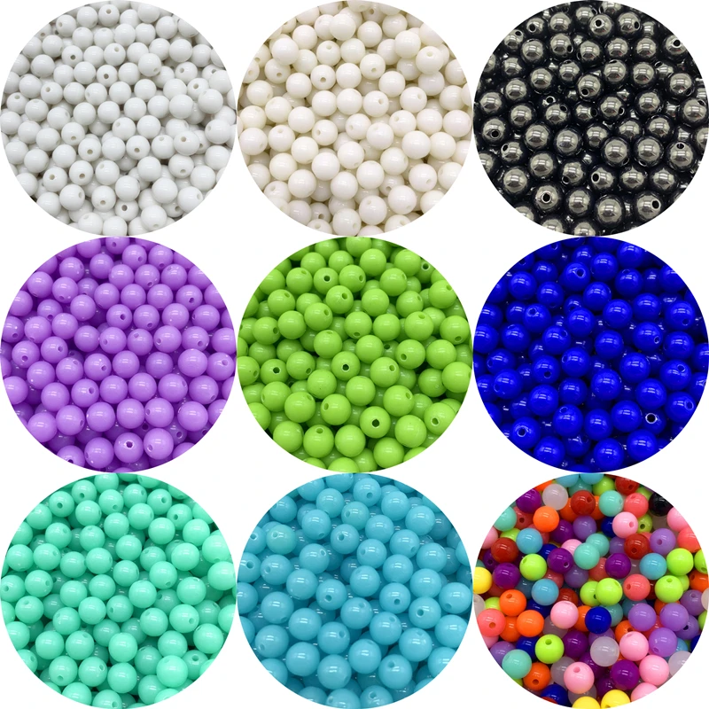 Acrylic Beads Loose Spacer Beads For Jewelry Making DIY Charms Bracelet Necklace Accessories acrylic spacer beads,acrylic beads,spacer beads,loose beads,beads for jewelry making