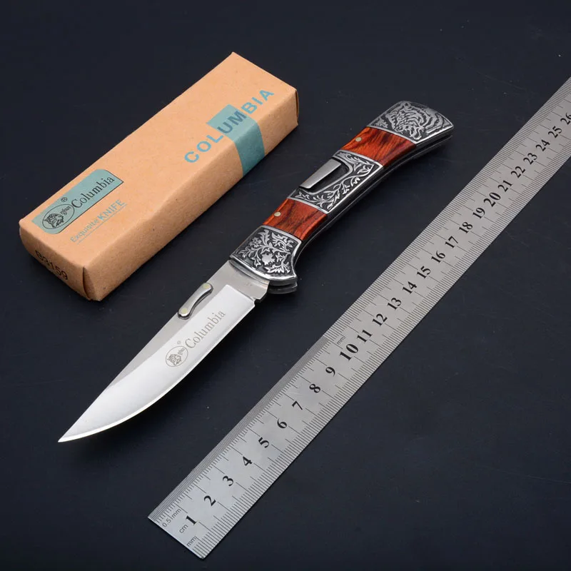 

Quality A3159 Outdoor Folding Knife Hand carved Handle Multi Functional Camping Hunting Folding Knives Survival Tool