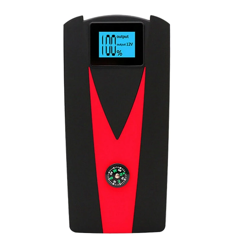 

Mobile Power 24000Mah Car Starter Emergency Booster 2 Usb Searchlight Charger Black & Red Plastic Dc12V Us Plug
