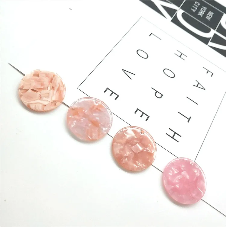 Earring Decoration Supplies Fashion Acrylic Material DIY Earring Accessories Round Colorful Earring Supplies WD20 (1)_wps图片
