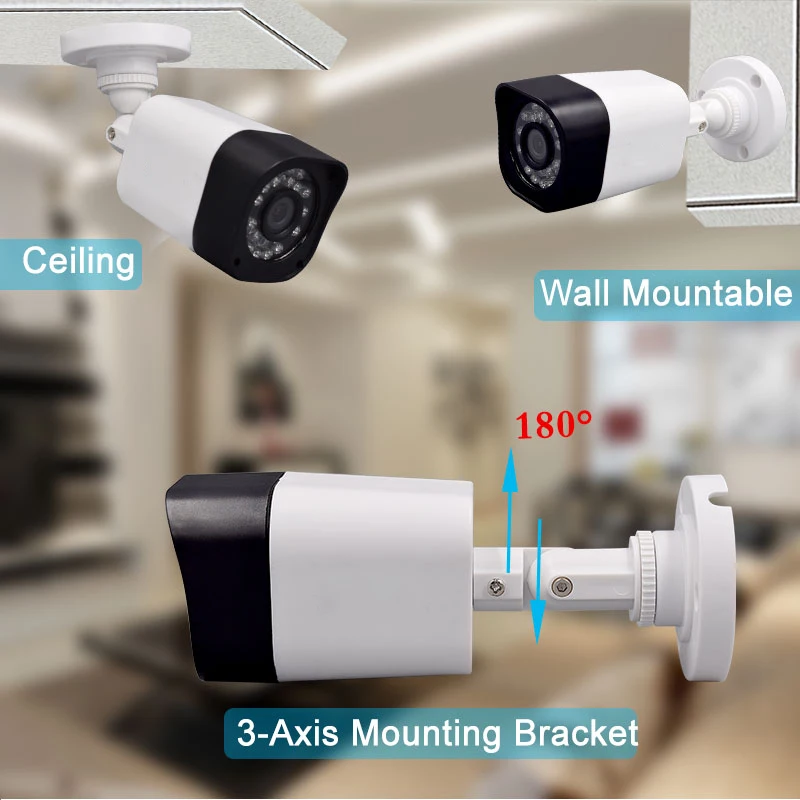 8CH система видеонаблюдения Комплект 720P 1MP CCTV камера безопасности комплект камеры AHD ночного видения Водонепроницаемая наружная аналоговая камера