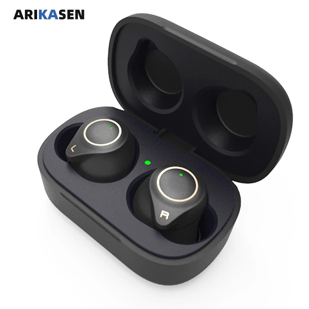 Arikasen true wireless earbuds bluetooth 5.0 TWS earphones 8 hours playtime IPX7 Waterproof bluetooth earbuds wireless earphone