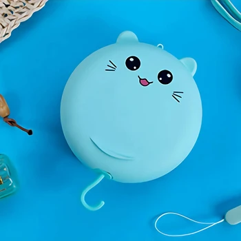 

Mini Necklace Fan,Portable Small USB Rechargeable Desk Fan,850MAh Foldable Handheld Fan Personal Fan with Makeup Mirror Led Ligh