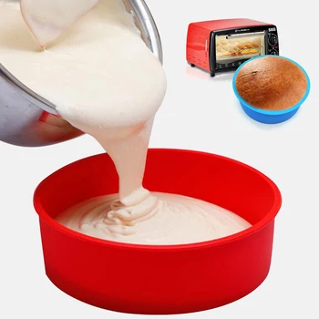 

6/8/9 inch Silicone Cake Round Shape Mold Kitchen Bakeware DIY Mousse Desserts Baking Mold Cake Tools Round Shape Cake Moulds