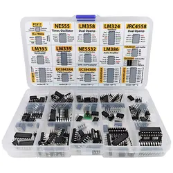 Opamp – interrupteur d'oscillateur et minuterie optocoupleur IC Pwm, puce IC, assortiment d'amplificateurs opérationnels PC817 NE555 LM358 LM324 JRC4558, 150 pièces 