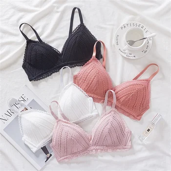 

BEFORW Sexy Lace Push Up Bra Underwear Fashion Solid Color Seamless Bralette Comfortable Wireless Bras For Women Sexy Lingerie
