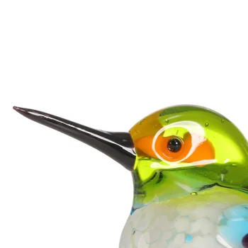 

New Tiny Bird Gift Glass Ornament Animal Figurine Handblown Home Decor Multicolor for Office Home Decoration Creative Crafts