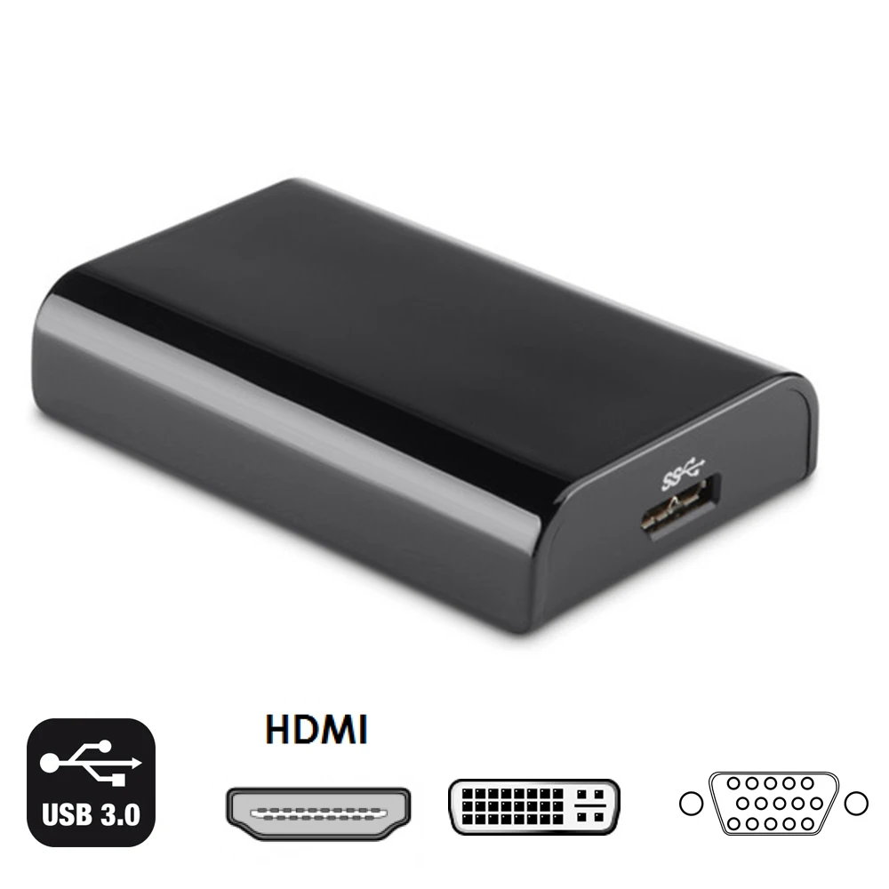 USB3.0 к HDMI VGA DVI конвертер Дисплей-link IC 2048x1152 1080 P-все в одном! многофункциональная Дисплей 3 в 1 взаимный обмен данными между компьютером и периферийными устройствами к HDMI кабель VGA DVI mac os. win10/8/7