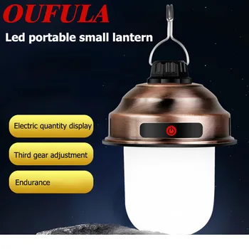 

DLMH Rechargeable Portable Lanterns Bronze Outdoor Led Camping Tent Lamp