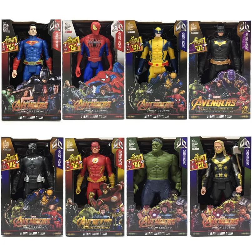 Фигурка Marvel, Мстители, Бесконечная война, аниме, Супер герои, Капитан Америка, Железный человек, Человек-паук, Халк, Тор, коллекция игрушек