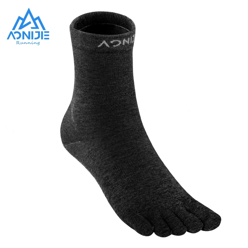 AONIJIE 1 Pair Outdoor Five Toe Socks Quick Drying Long Tube Socks Breathable For Camping Hiking Running Marathon Jogging E4813