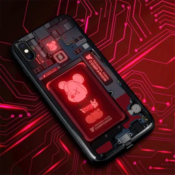 

Tempered Glass Lunimous Phone Case For iPhone 11 Pro Max 6 6S 7 8 Plus X Xr Xs Max SE 2020 Case Flash LED Light Cover Funda Case