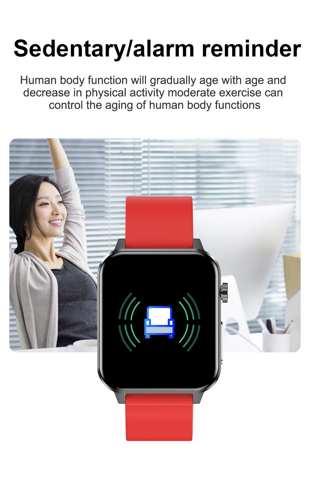 2022  ECG+PPG IP68 Waterproof Temperature Blood pressure Heart rate AI medical diagnosis Full Touch Fitness Tracker Smart watch