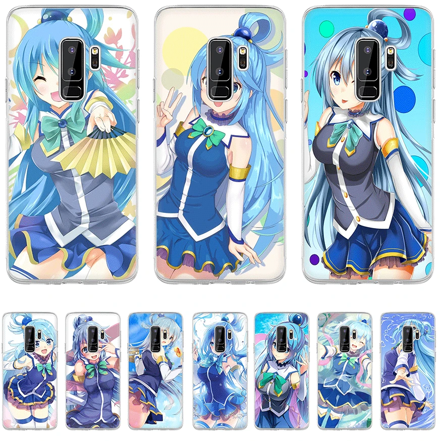 Чехол для телефона Samsung S6 S7 Edge S8 S9 S10E S10 lite S20Ultra Plus Note 8 9 M10 M20 M40 чехол Ni Shukufuku Aqua Kono