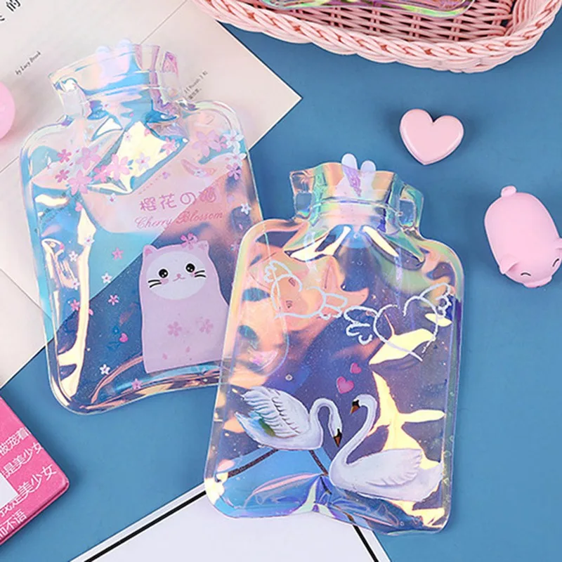New Laser Cartoon Hot Water Bottle Water Injection Portable Explosion-proof Hand Warmer
