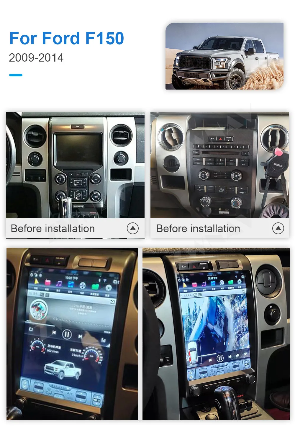 128gb Tesla Screen Carplay For Ford 