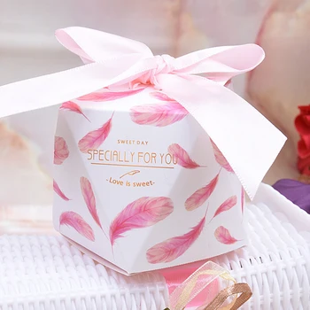 

50pcs/lot Wedding Candy Box Paper Cardboard Guests Favor Gift Boxes Birthday Party Favors Chocolate Cookie Box Packaging Supplie
