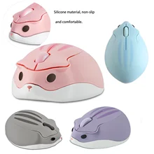 Bonito dos desenhos animados sem fio 2.4g mouse hamster mause ergonômico 3d ótico criativo crianças presente escritório casa computador ratos para computador portátil