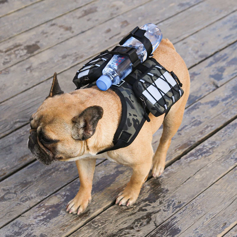 French Bulldog Tactical Vest Camouflage Portable Travel Dog