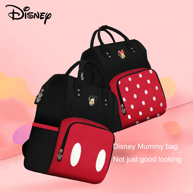 Disney Maternity Solid Diaper Bag Cute Baby Care Bags Mummy Maternity Backpack For Travel Stroller Waterwroof Bag For Baby Disney Maternity Solid Diaper Bag Cute Baby Care Bags Mummy Maternity Backpack For Travel Stroller Waterwroof Bag For Baby