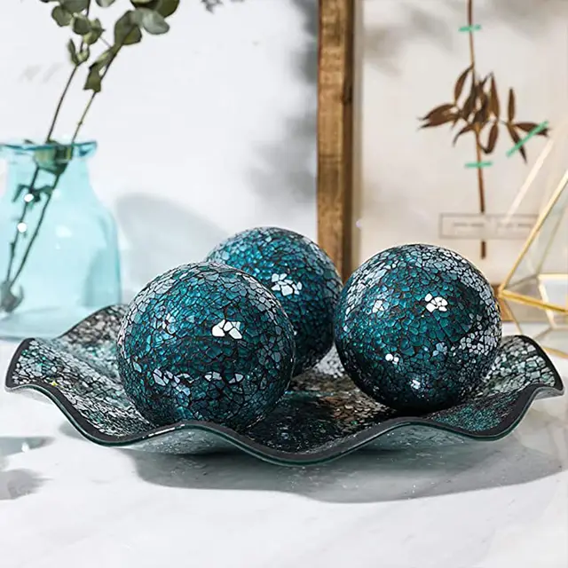 Juego de bolas esféricas de mosaico de 3,15 pulgadas, centros de mesa, cuencos, globo de cristal bola decorativa para adornos, decoración de de comedor para el hogar|Bolas decorativas| - AliExpress