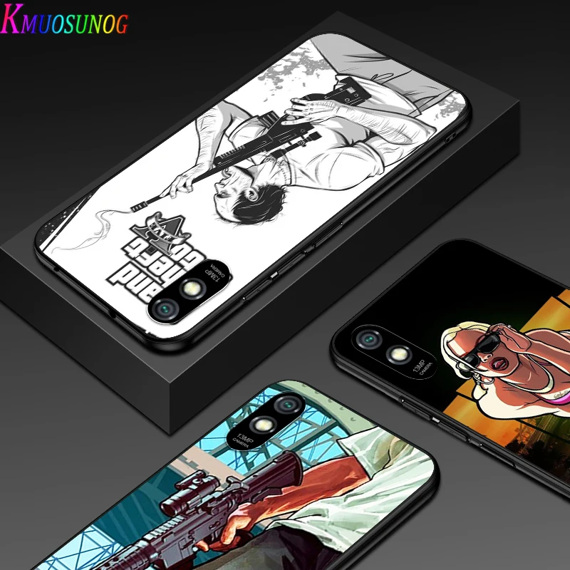 Grand Theft Auto GTA V для Xiaomi Redmi 10X Pro 5G 9C 9A 9 GO K20 8A 8 7A 7 S2 6A 6 5 5A 4X яркий черный чехол телефона |