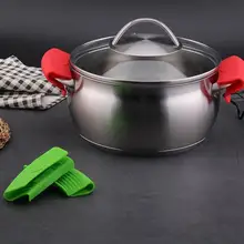 2 шт. противоскользящие зажимы для пластин, силиконовые противоскользящие крышки для горшков, термостойкий держатель для миски, перчатки, кухонные инструменты