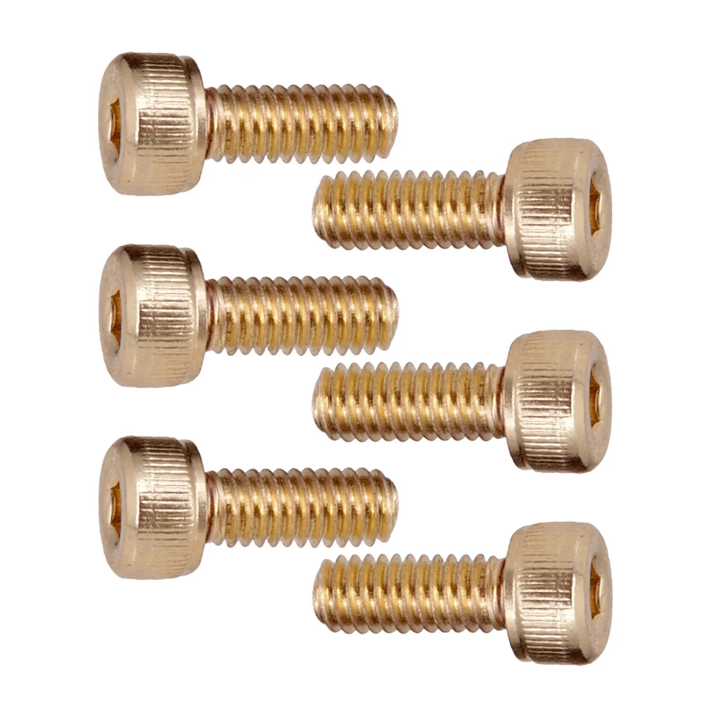 6 Pieces Electric Guitar Locking String Nut Clamp Hexagon screws M4