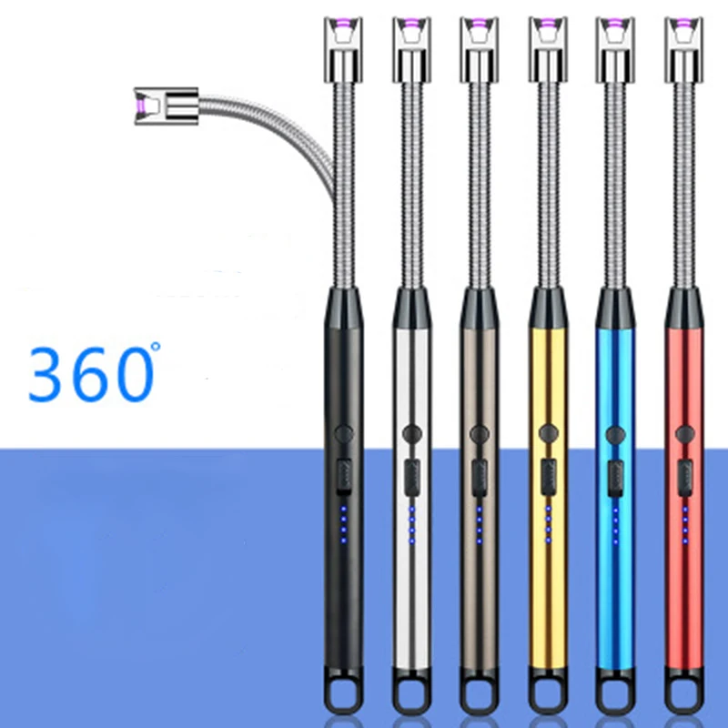 

Kitchen Electric USBSafety Windproof Lighter BBQ Rechargeable Hose Torch Electric Plasma Arc plasma Lighters Smoking
