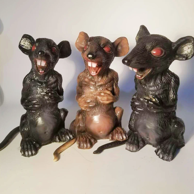1 шт. моделирование Хеллоуин грызунов мышей крыса фигурка животного модель бонсай украшения миниатюрные сказочные украшения для домашнего сада современный