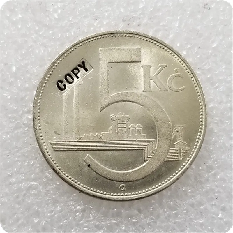 

1937 CZECHOSLOVAKIA 5 KORUN Coin COPY