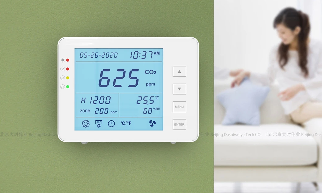 Co2 Indoor Air Quality Controller Monitor with Relay Output to Control