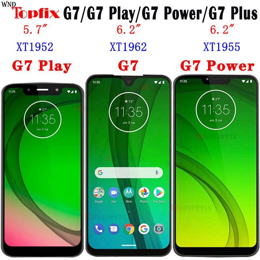 

Original For Motorola Moto G7 XT1962 LCD G7 Play Display Touch Screen Sensor Panel Digiziter Assembly New For moto G7 Power LCD