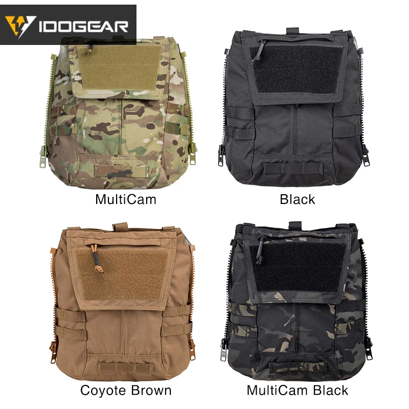 IDOGEAR Pack Zip-on Panel Plate Carrier Back Bag for CPC AVS JPC2.0 Vest Hunting 