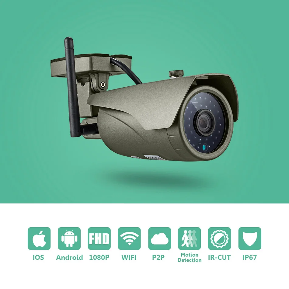 Беспроводная уличная Водонепроницаемая 1080P Wifi IP IR камера для wifi gsm домашняя система охранной сигнализации беспроводное управление приложением Full HD камера