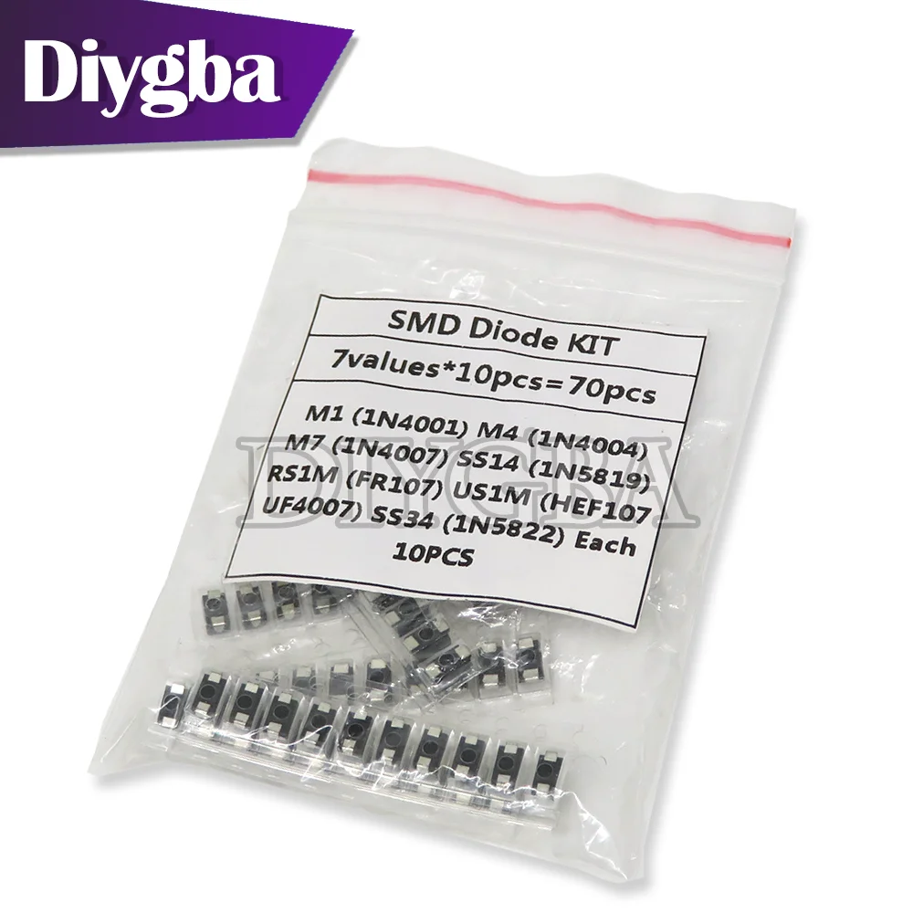 70 шт./лот SMD диод упаковка/M1 (1N4001) / M4 (1N4004) M7 (1N4007)/ SS14 US1M RS1M SS34 комплект по 10 шт. |