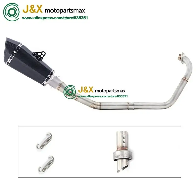 Полная выхлопная система мотоцикла Escape slip on для yamaha YZF R15 MT15 MT-15 2008- средняя труба глушителя DB-Killer