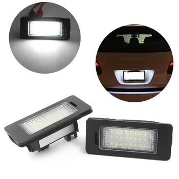 

2pcs LED Number License Plate Light w/ Decoder For Porsche Cayenne 955 957 & For VW Golf MK6 Jetta Passat Touareg Touran 2011-up