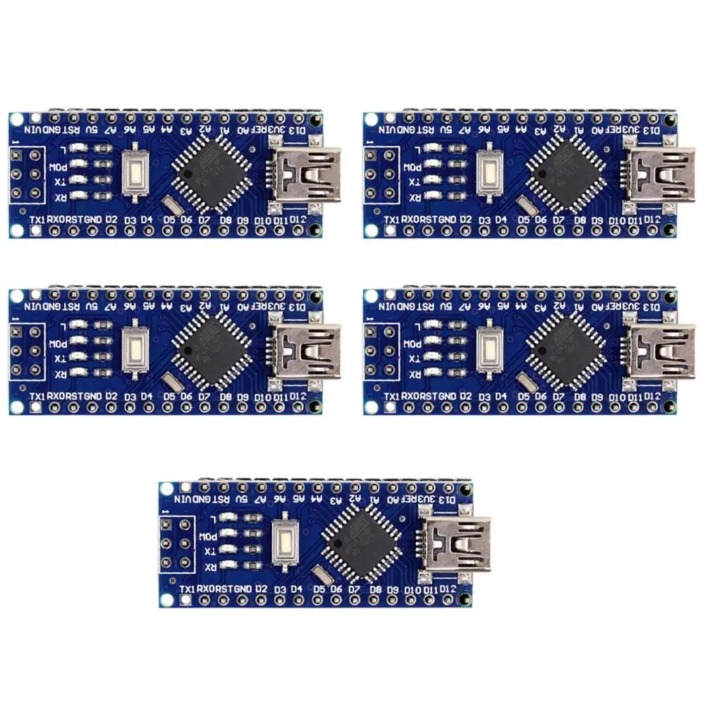 5 шт. Usb Ch340G Nano V3.0 16 м в Atmega328P Микроконтроллер плата для Arduino 328P модуль|Детали