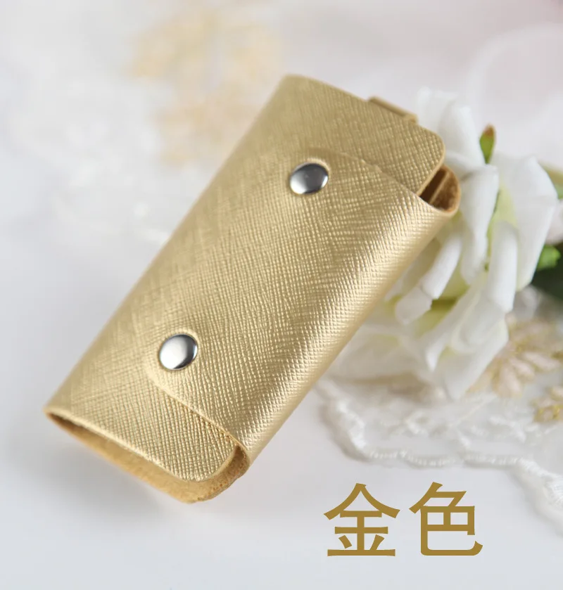 Gold A Из искусственной кожи, кошелек для ключей, держатель для карт, милый бизнес органайзер, ключница, чехол для ключей, кошельки для мужчин и женщин, карман для ключей от машины - Цвет: Gold A