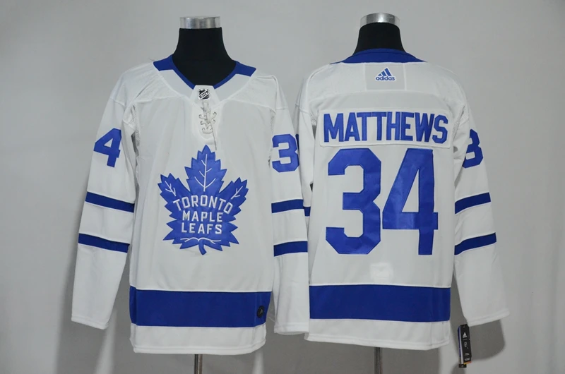 Топ А+++ прошитая Toronto Мужские взрослые 34 Auston Matthews 91 John Tavares Джерси - Цвет: For Men