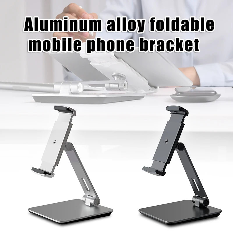 

Newly Adjustable Tablet Holder Aluminum Alloy Phone Bracket Foldable 360 Swivel for iPhone iPad